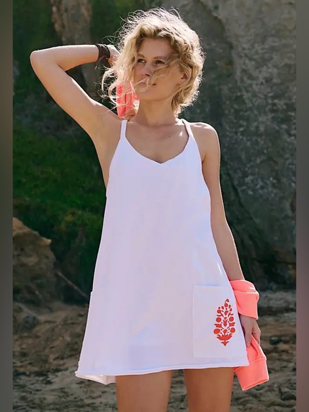 NWT Free People x FP Movement Hot Shot Logo Mini Dress